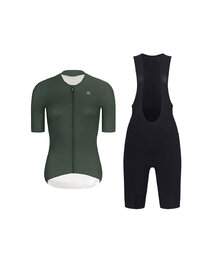 RIVANELLE kratki dres i kratke hlače - ELEVATE - crna/zelena